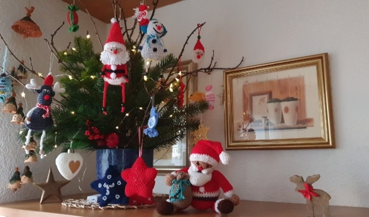 5er Set Weihnachten Anhänger Elch Nikolaus Schneemann Engel Christbaumschmuck