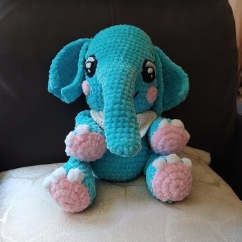 sehr niedlicher Elefant, hat viel Spaß gemacht ihn zu häkeln!!