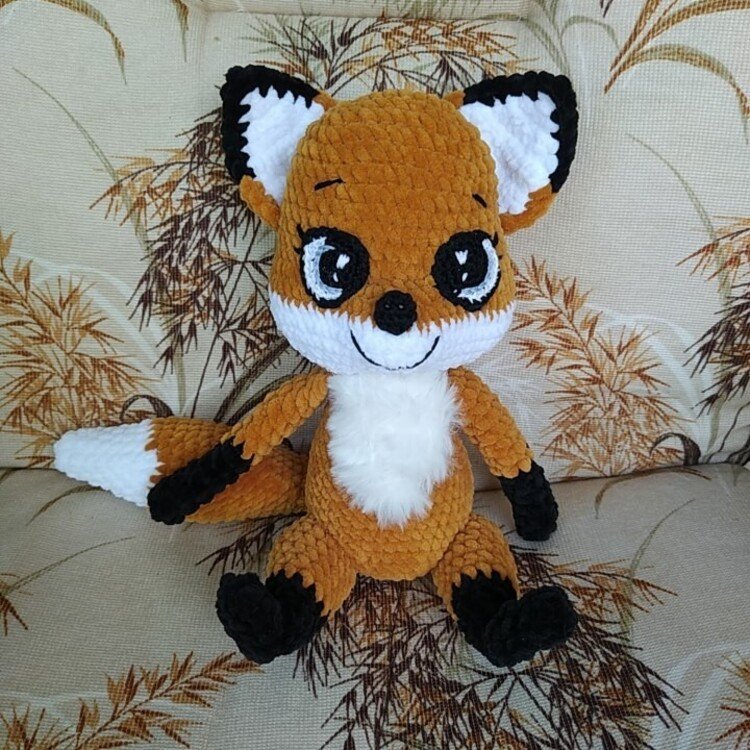 Goldie the Fox Crochet Pattern Amigurumi stuffed baby toy