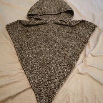 Kapuzen-Poncho für meinen Mann.