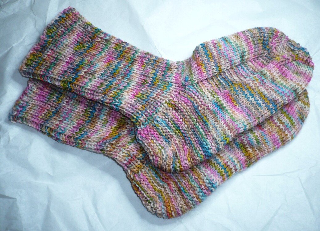 Strickanleitung - Socken ohne Ferse stricken - Gr. 36 - 41