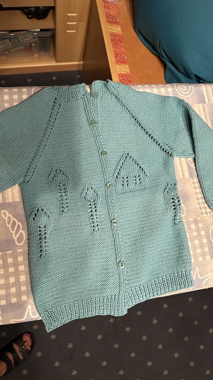 Knitting pattern kids jacket &quot;lemontree&quot; top down