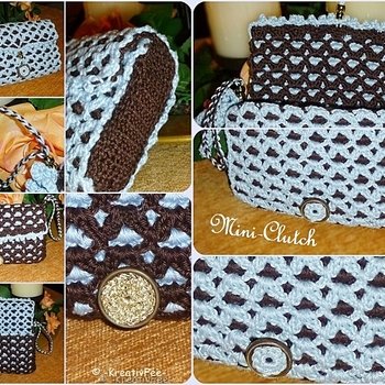 Mini-Clutch Doubleface... nur eine Tasche, aber 2 Looks... ideal für den Urlaub, wenn man abends mal ausgehen möchte, zB irgendwo in einer Bar einen leckeren 