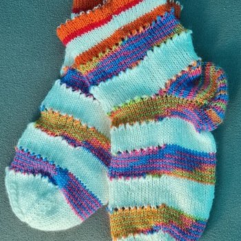 Wieder ein paar Socken fertig. Da ich dieses Muster jetzt in 5 Paar Socken verstrickt habe,werde ich es wohl so schnell nicht mehr stricken 😜