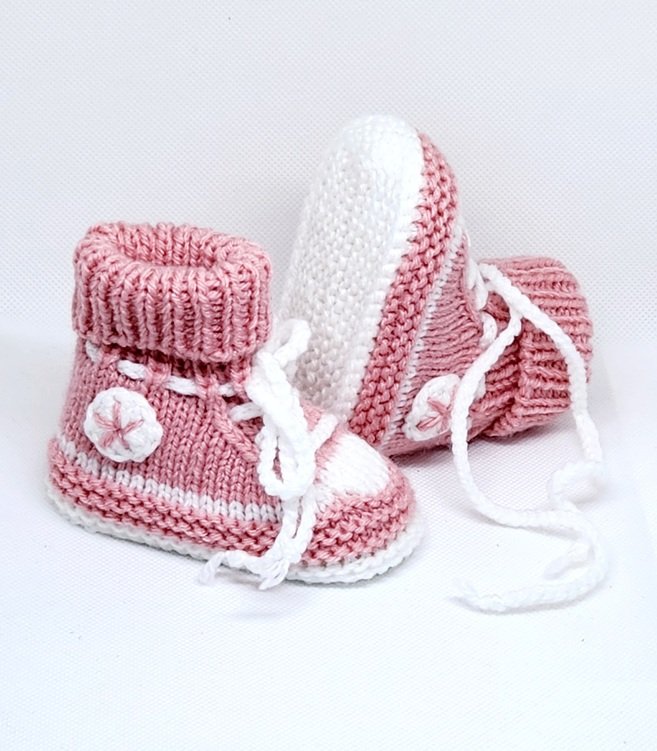 Strickanleitung Babyschuh &quot;Mein erster Turnschuh&quot; 4 Größen, mit Video