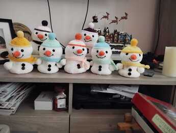 Nun ist die Schneemann Parade auch fertig und da man sie füllen kann sind das die Weihnachtsgeschenke dieses Jahr gefüllt mit Schokolade