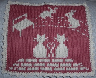 Waschlappen für die Kleine einer Kollegin, in DF gestrickt nach einem Entwurf von a-mano.