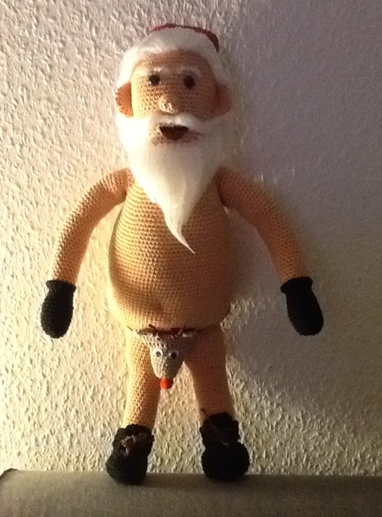 Häkelanleitung Strippender Santa Claus (60 cm hoch)