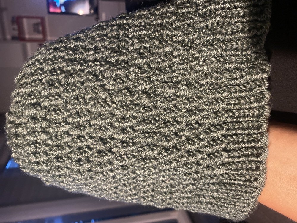 Strickanleitung Mütze, Beanie für Männer, Rippenmuster, Kopfumfang ca. 54 - 58 cm, 