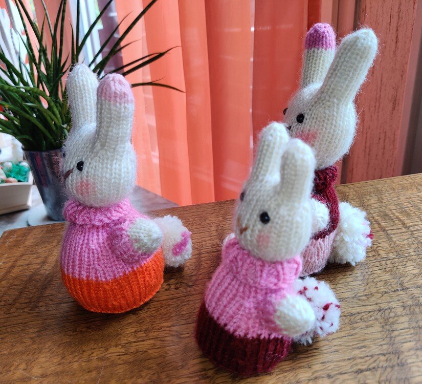 Mini Bunny &quot;The Stash Gobblers #04&quot; knitting pattern