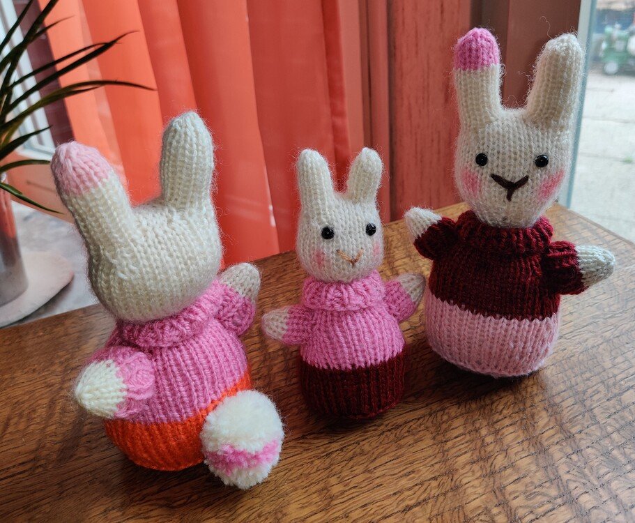 Mini Bunny &quot;The Stash Gobblers #04&quot; knitting pattern