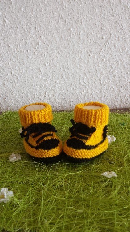 Strickanleitung Babyschuh &quot;Mein erster Turnschuh&quot; 4 Größen, mit Video