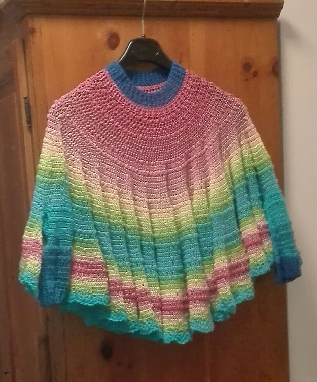 Häkelanleitung Poncho (alle Größen)