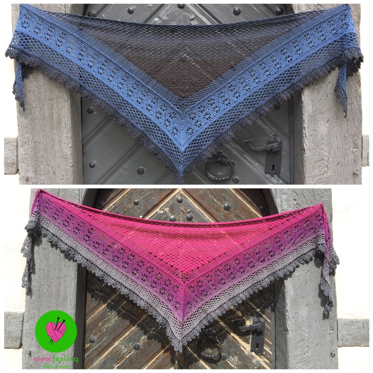 Crochet pattern shawl Prairie