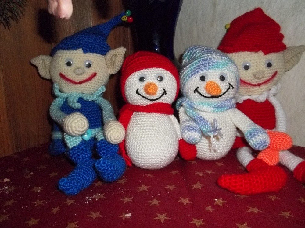 Häkelanleitung, Weihnachtself, Zwerg, Amigurumi, 18 Seiten PDF