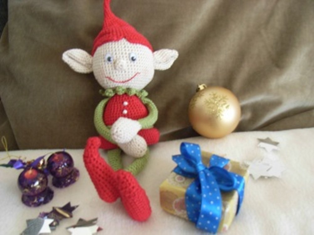 Häkelanleitung, Weihnachtself, Zwerg, Amigurumi, 18 Seiten PDF