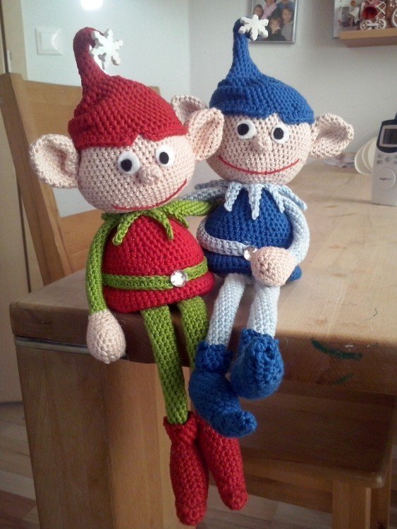 Häkelanleitung, Weihnachtself, Zwerg, Amigurumi, 18 Seiten PDF