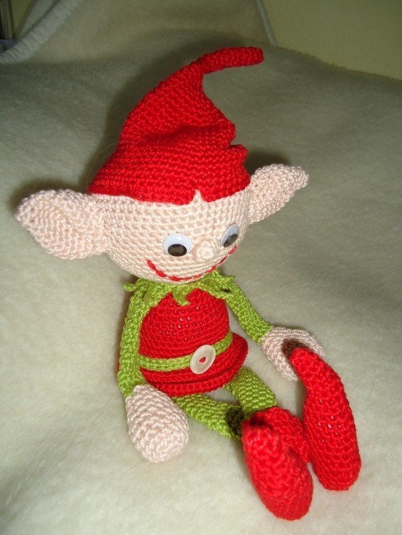 Häkelanleitung, Weihnachtself, Zwerg, Amigurumi, 18 Seiten PDF