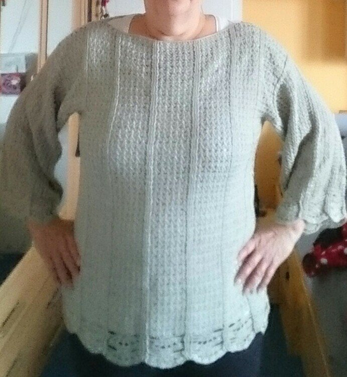 Häkelanleitung Tunika / Pullover &quot;Jadeperle&quot;