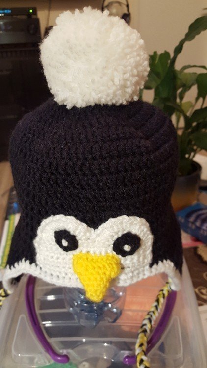 Häkelmütze Pinguin