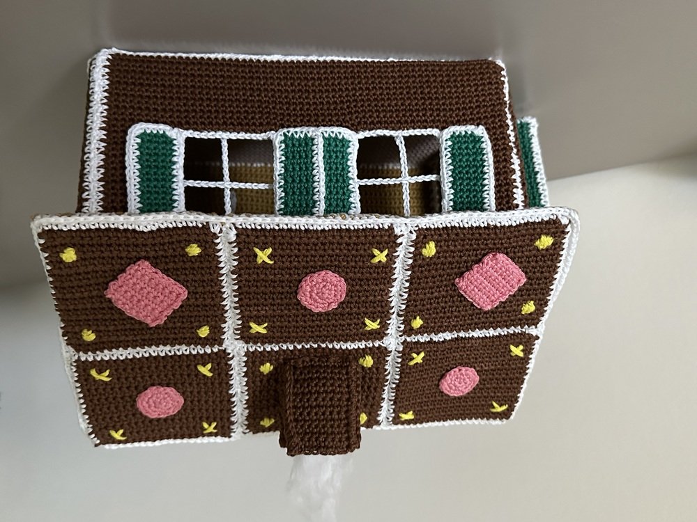 Häkelanleitung Lebkuchenhaus mit Beleuchtung