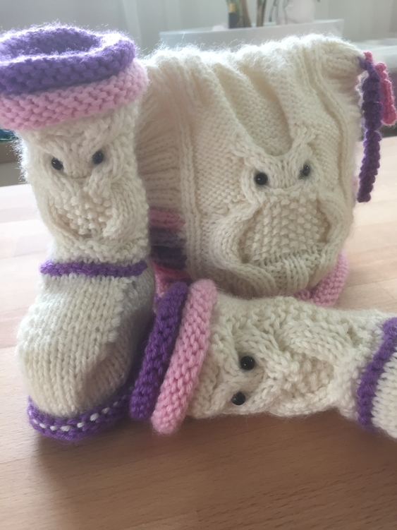 Strickanleitung Babystiefelchen &quot;Eularia&quot; in 4 Größen