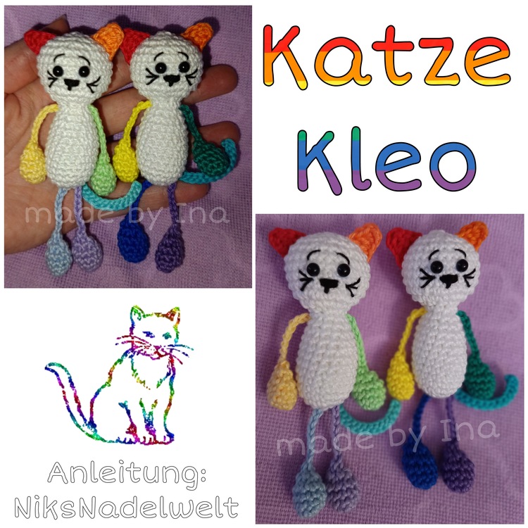 Häkelanleitung - Taschenbaumler Katze Kleo