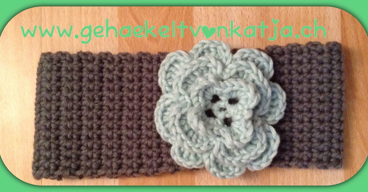 Häkelanleitung - Häkelstirnband Headband + Blume - No.30H