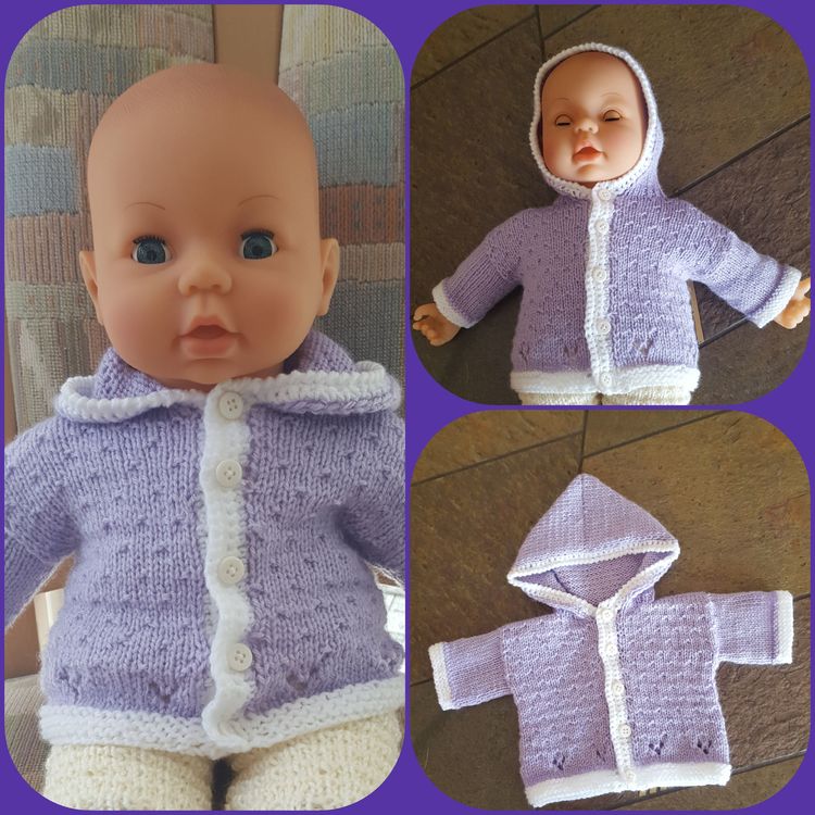 Baby-Erstlingsjacke mit Kapuze im Trachtenstil - Strickanleitung