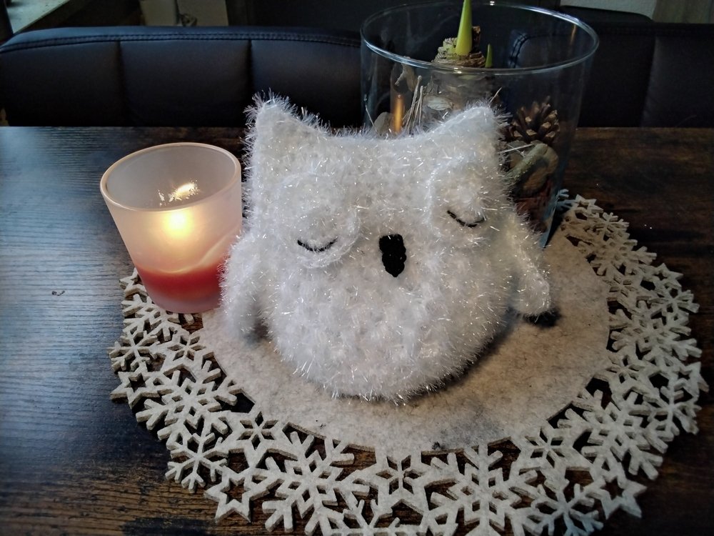 Sleeping owl sponge - for bathing and washing dishes