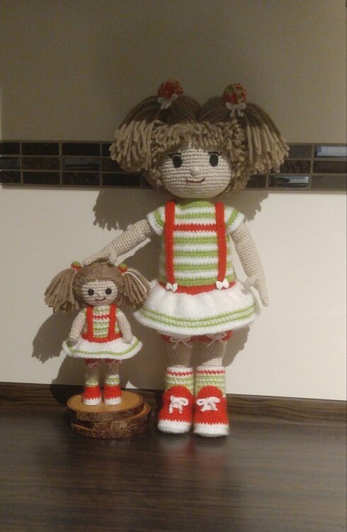 Häkelanleitung / Amigurumi / Lotta und ihr Püppchen - Grundpuppe + Outfit + Püppchen