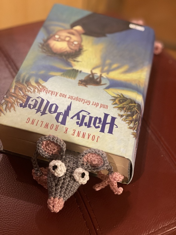 Amigurumi Crochet Bookrat Bookmark