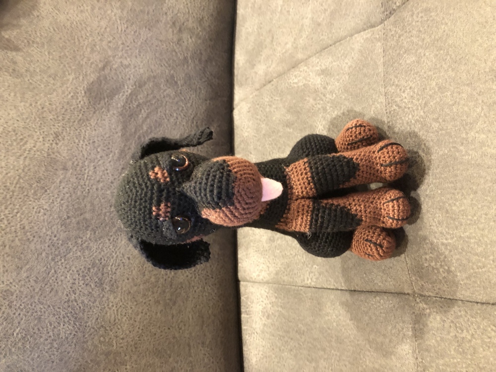 Crochet Pattern Rosi the Rottweiler crochet a sitting dog amigurumi dog