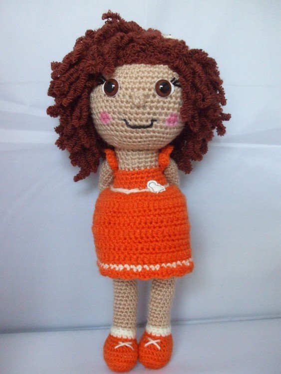 crochet pattern Nanni, pdf tutorial, amigurumi girl by doll file girl dolly maid ebook human people girlie child puppet