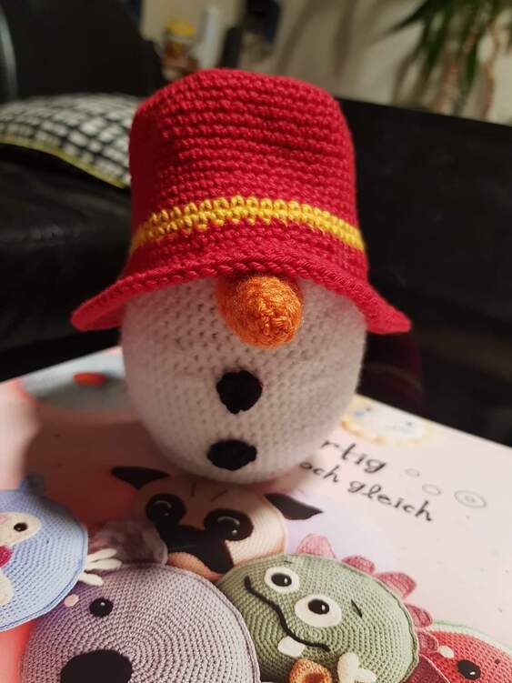 Schneemann-Wichtel, Amigurumi, Häkelanleitung