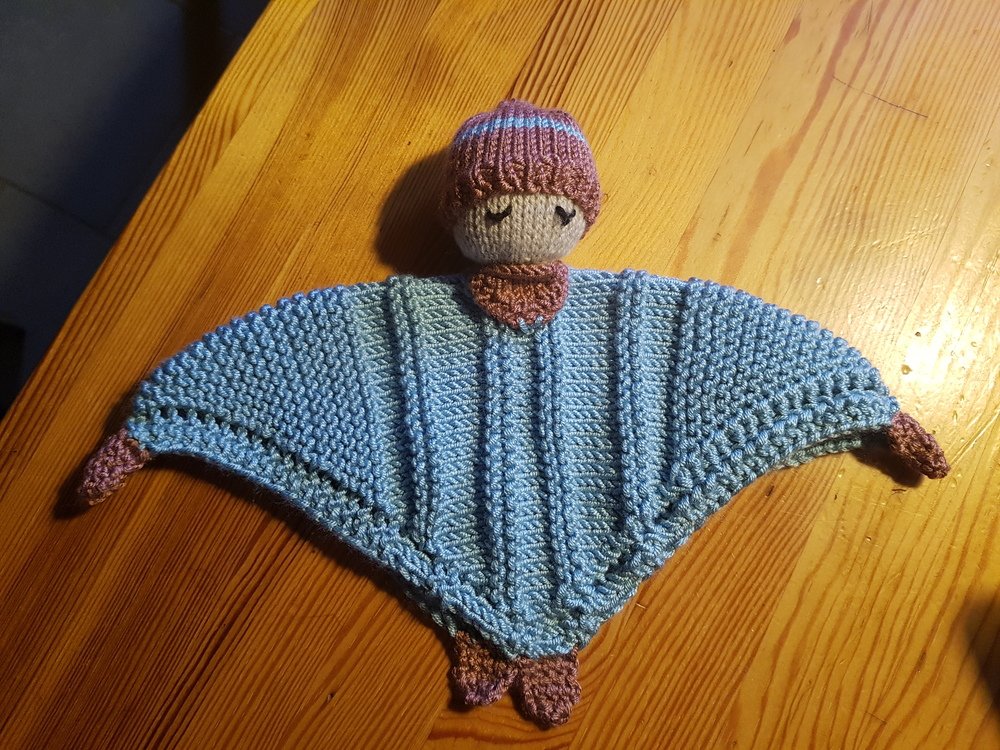 Schnuffeltuch/Kuscheltuch &quot;Schlafmützchen&quot; - Strickanleitung