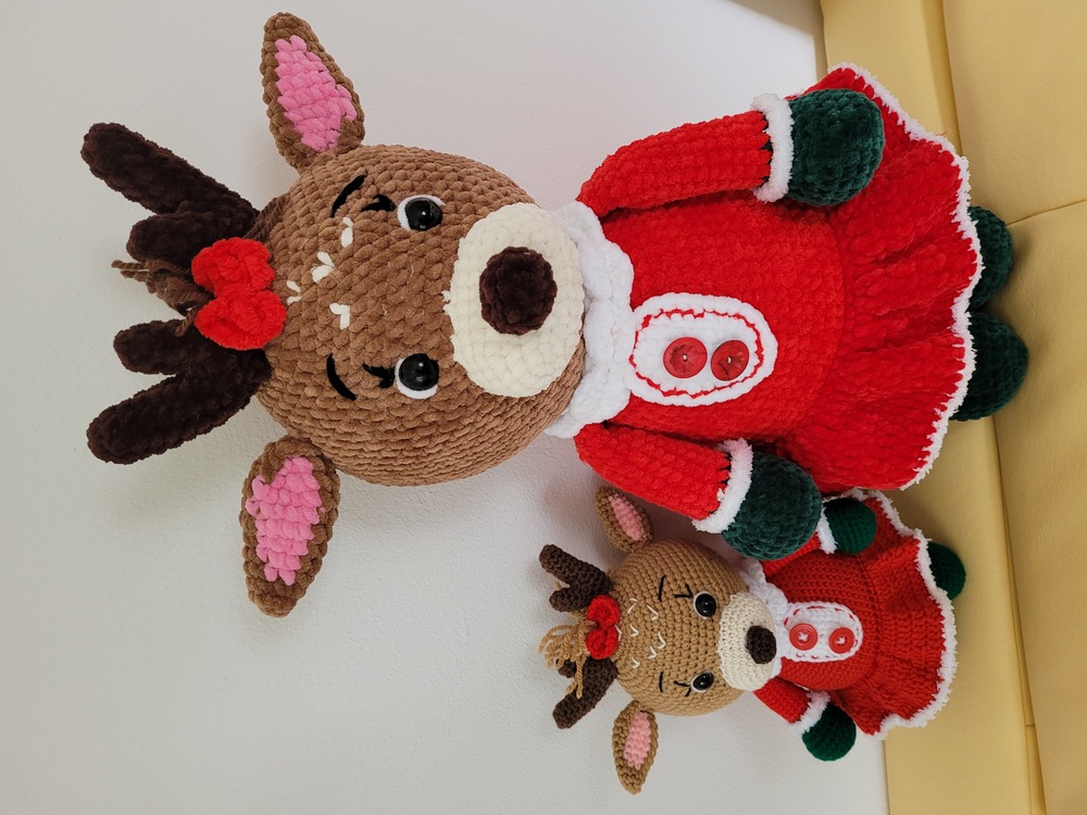 Crochet Amigurumi Pattern Christmas Reindeer Garsey Doe