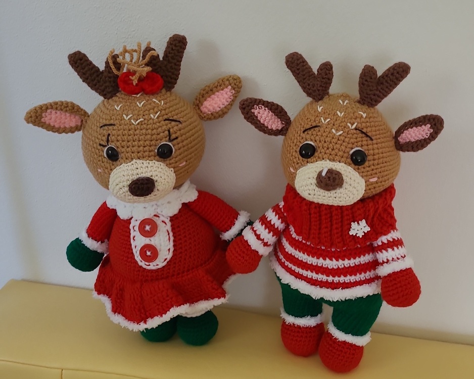 Crochet Amigurumi Pattern Christmas Reindeer Garsey Doe