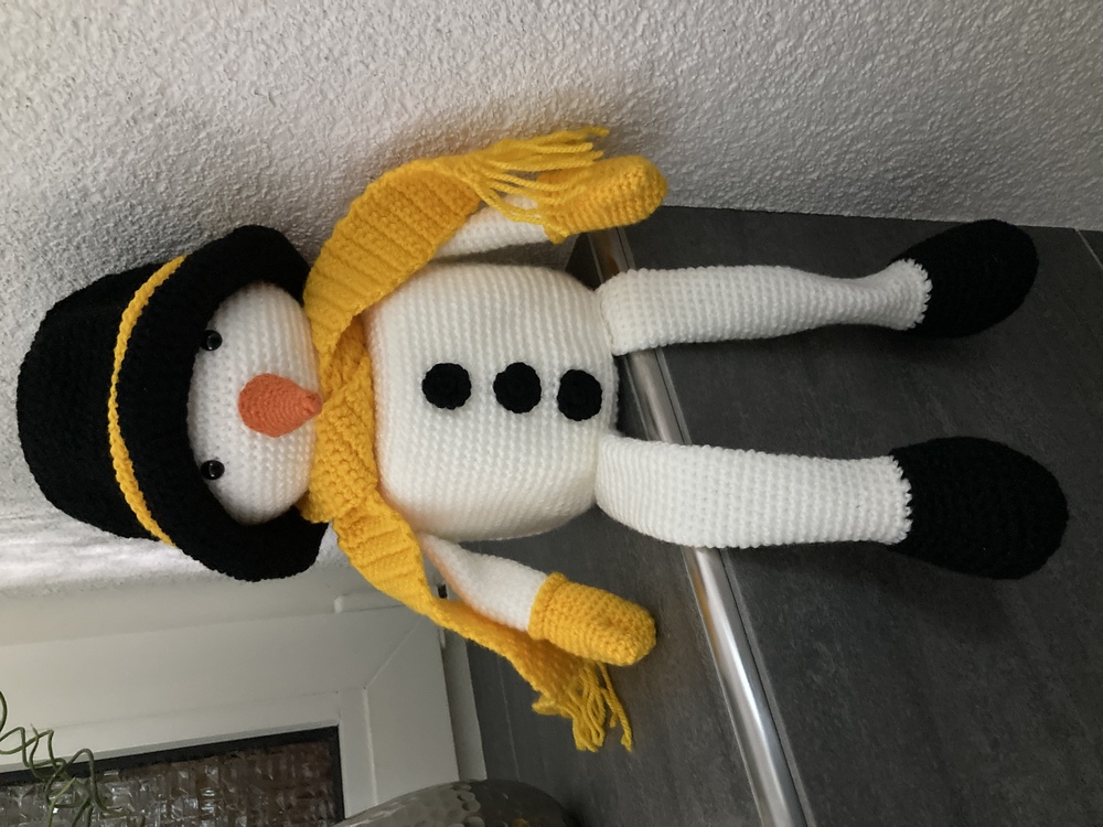 Häkelanleitung Schneemann Klorollenhut