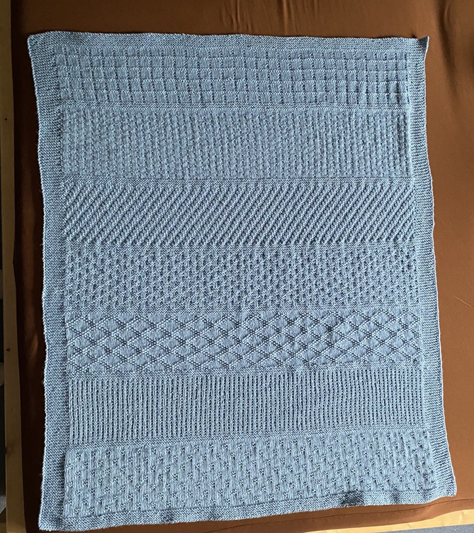 Strickanleitung Babydecke Mustermix