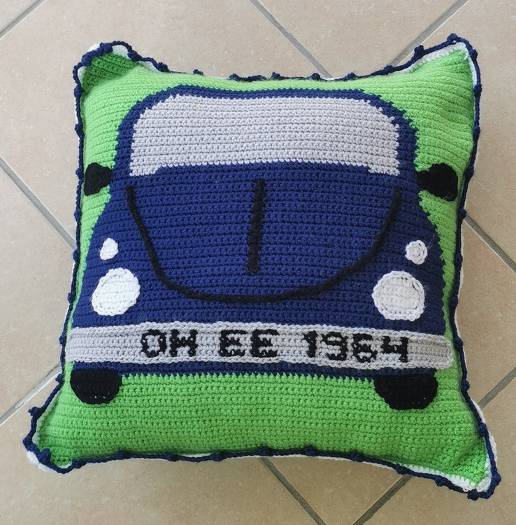 Classic Beetle Crochet Pattern Pillow Cover Tapestry