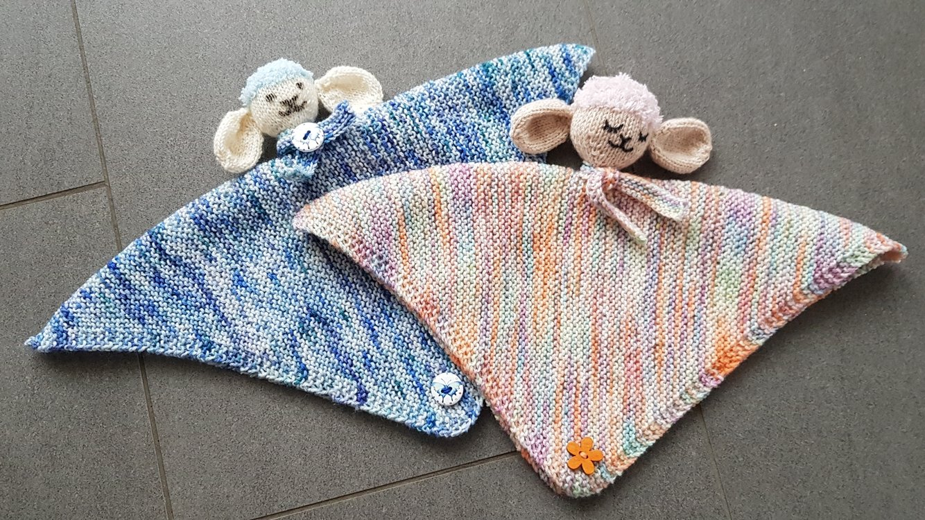 Schäfchen Schnuffeltuch - Strickanleitung