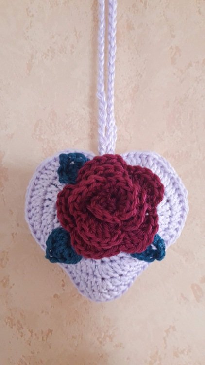 Heart hanging decor in 2 versions very simple &amp; fast from leftover yarn