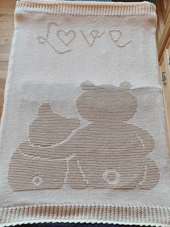 Strickanleitung Baby- / Kinderdecke &quot;Mom&#039;s Love&quot;