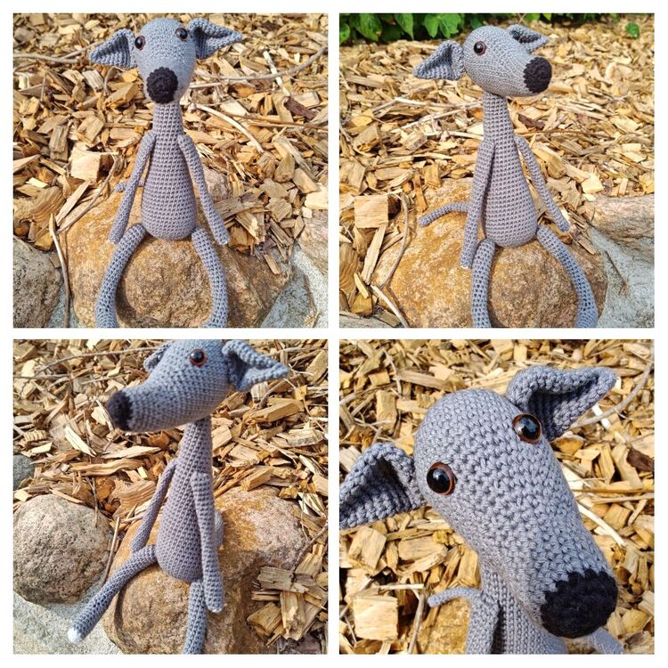 Crochet Greyhound Pattern Crochet Whippet Pattern Crochet Dog Amigurumi