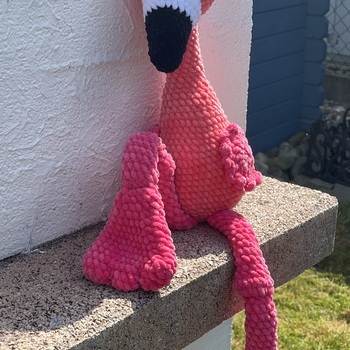 Ich hab dieser Gans einen etwas längeren Hals gemacht und dann wurde es ein Flamingo. Tolle Anleitung.