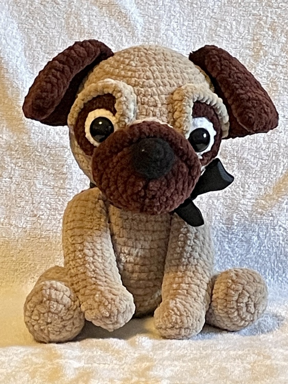 Mops Annabelle Häkelanleitung Amigurumi Spielzeug (Welpe der französischen)