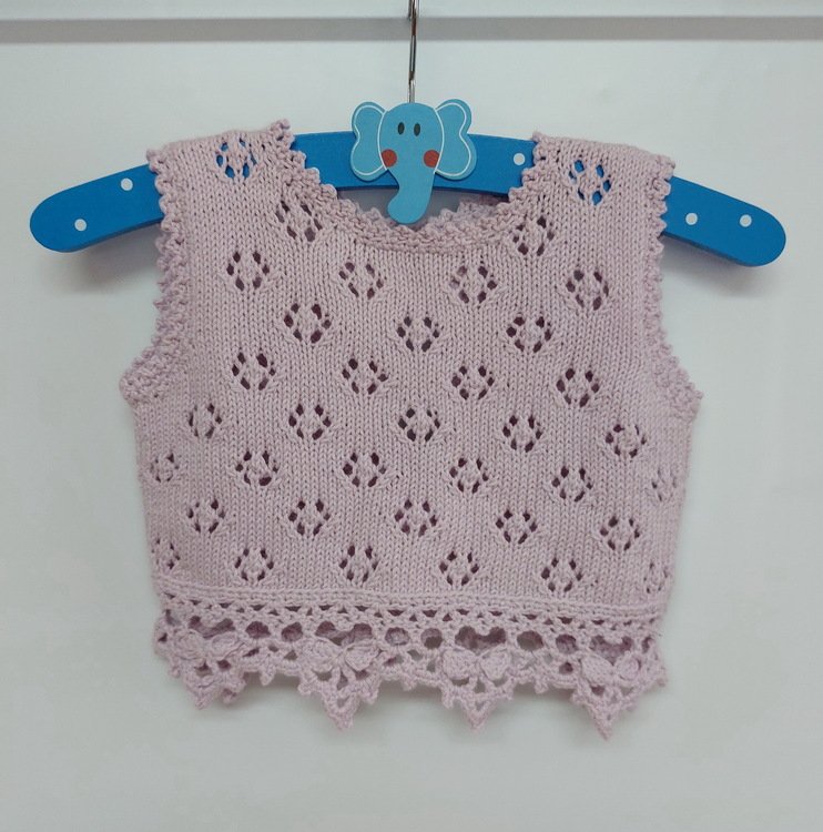 Strickanleitung  - kurzes Shirt / Top für kleine Mädchen &quot;Lollypop&quot;