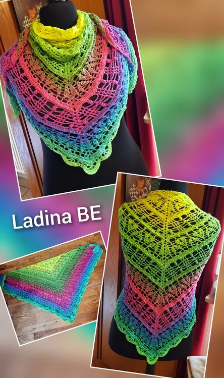 Triangular scarf „Ladina BE“ – crochet pattern