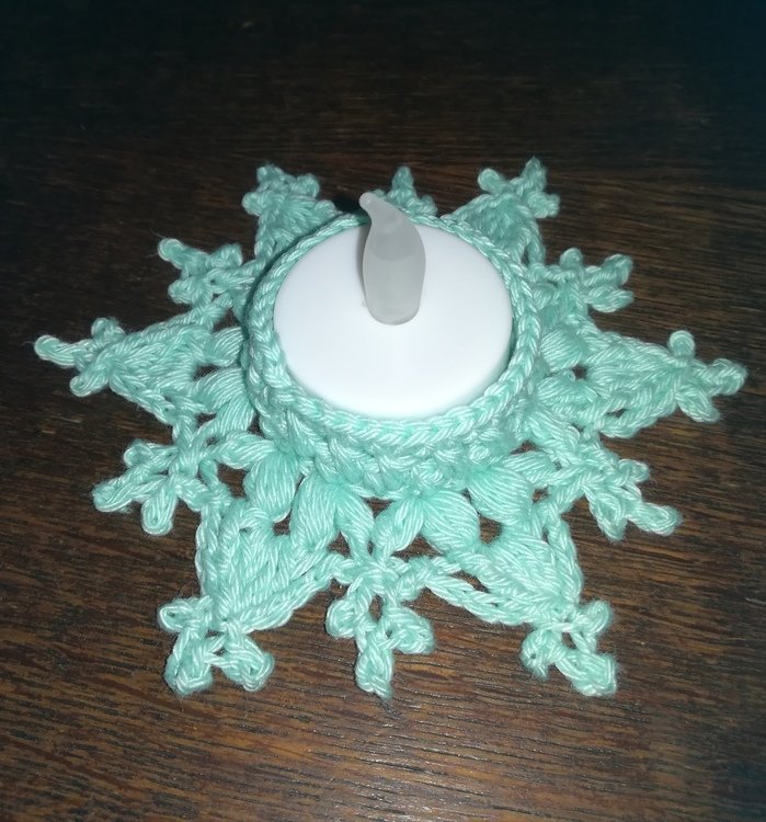 LED tea light holders &quot;Let it Go&quot; - crochet tutorial